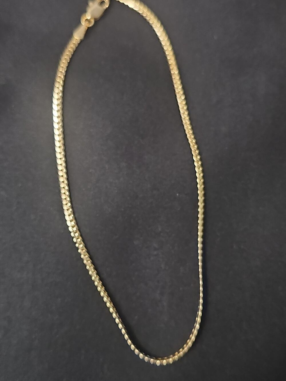 10in thin 14k Gold-Plated brass-1.9mm tight Miami Cuban ANKLET/Bracelet